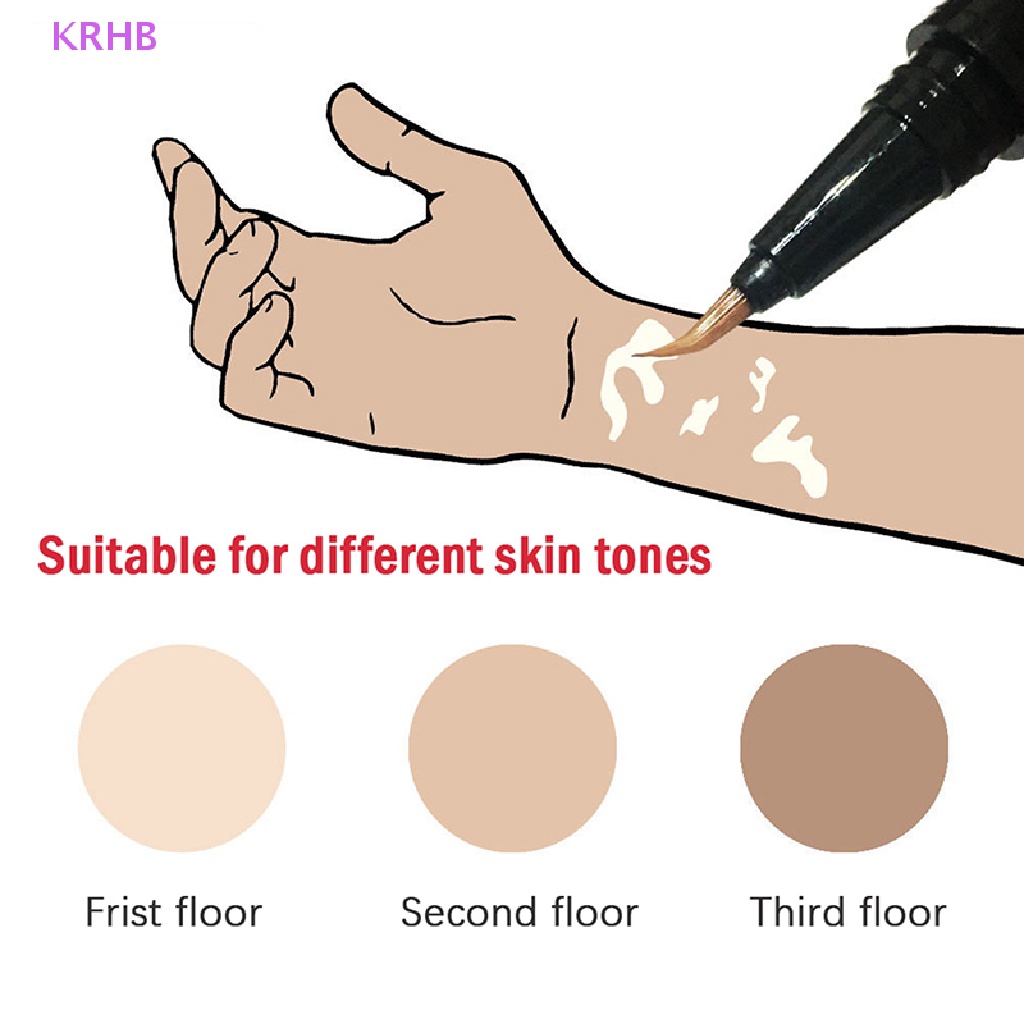 Bút Che Khuyết Điểm KRHB Vitiligo Màu Trắng Chống Thấm Nước