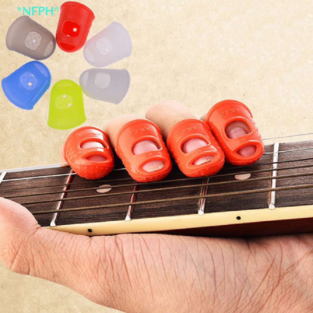 Bộ 5 Miếng Bọc Ngón Tay Bằng Silicon Chống Đau Khi Chơi Guitar Mới