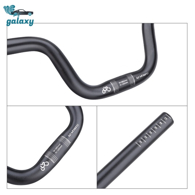 Galaxy Tay Lái Xe Đạp Hình Chữ U 25.4x580mm Bằng Hợp Kim Nhôm Cao Cấp