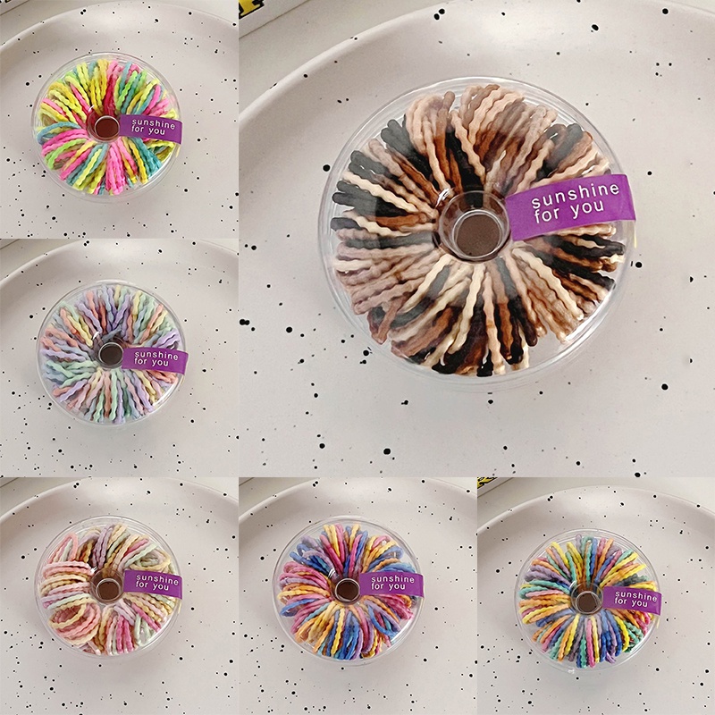 Dây Buộc Tóc Cao Su Co Giãn Tốt Thiết Kế Đơn Giản Dễ Thương Cho Nữ