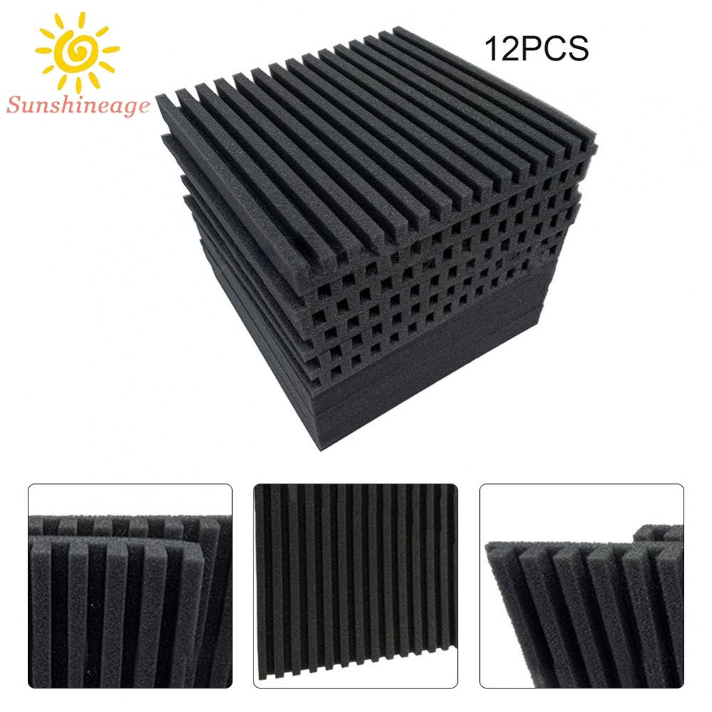 Set 12 Miếng Đệm Xốp Cách Âm Dán Tường Phòng Thu Âm