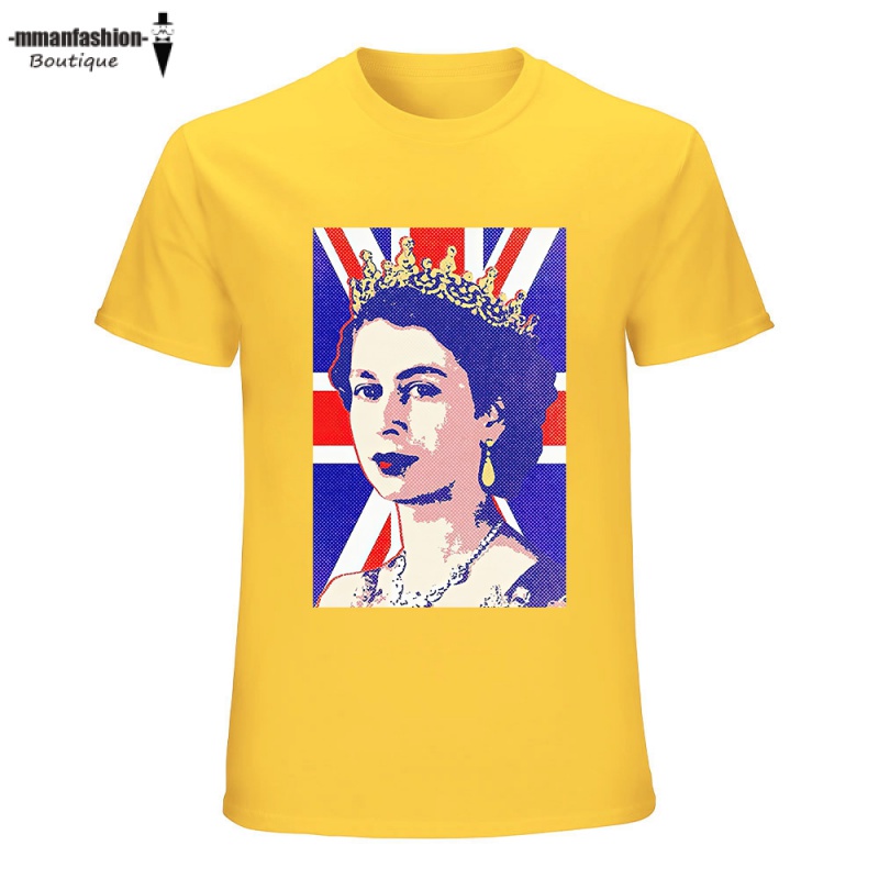 Áo Thun In Hình Cờ Anh Anh Elizabeth II Meme Thoáng Khí Thời Trang Mùa Hè Cho Nam Và Nữ