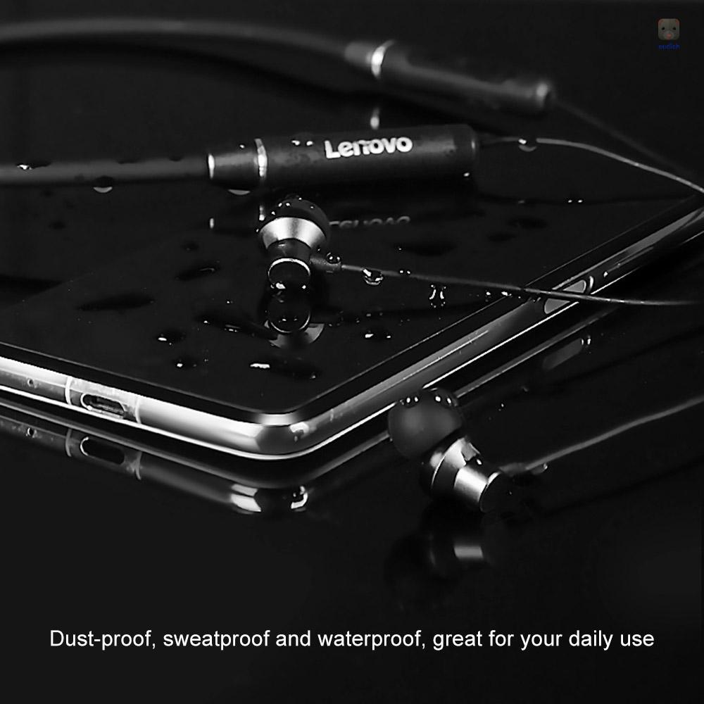 Bộ Tai Nghe Thể Thao Không Dây Bluetooth 5.0 Chống Nước IPX5 Có Mic Loại Bỏ Tiếng Ồn Lenovo HE05