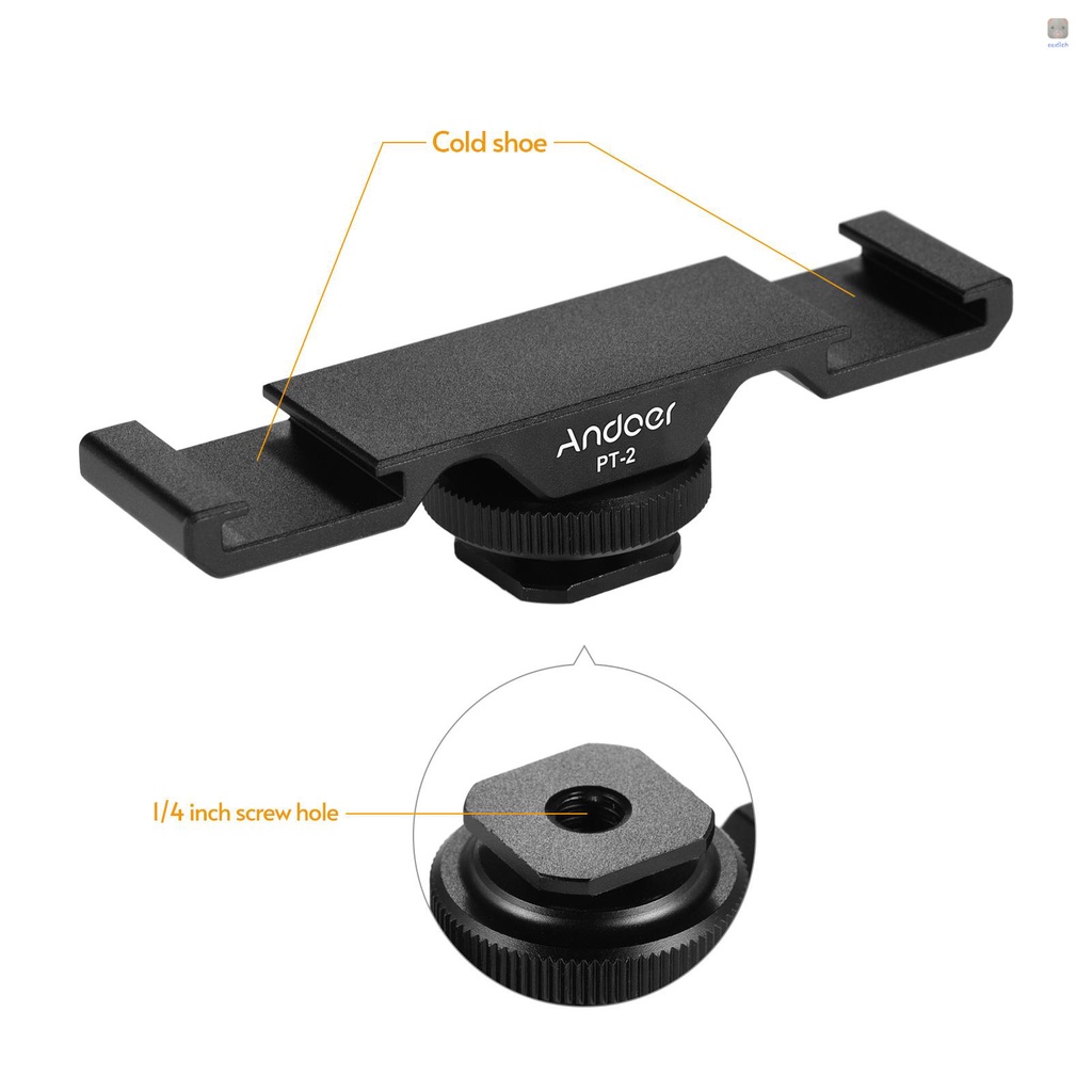 Giá Đỡ Đôi Andoer PT-2 Chuyên Dụng Cho DV DSLR Camera Điện Thoại Đèn LED
