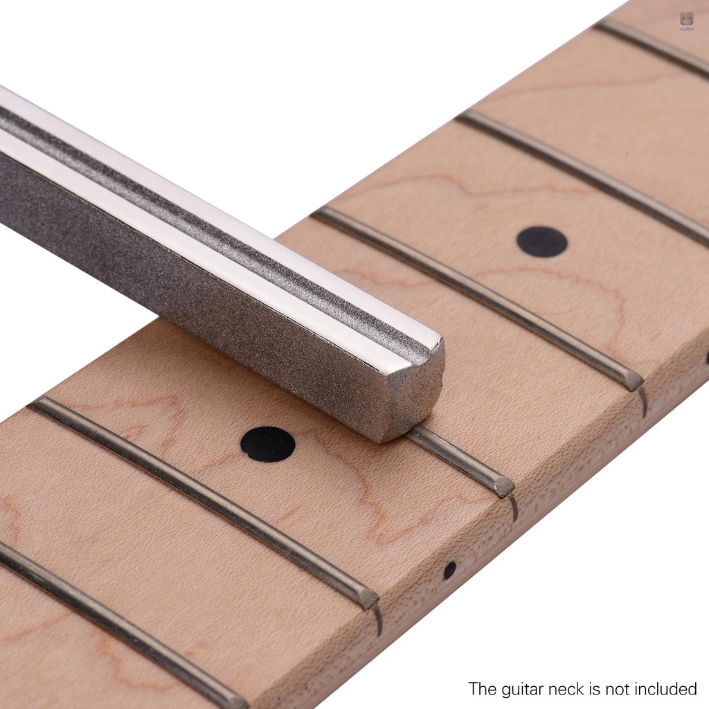 Dụng Cụ Dũa Phím Đàn Guitar Baroque CD-20 Hình Vuông Với 3 Khe Cắm Bằng Carborundum Tay Cầm Bằng Gỗ