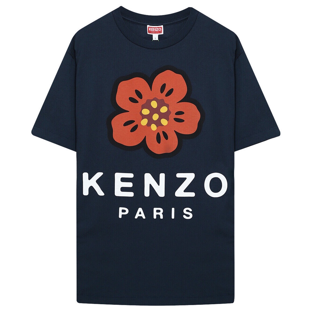 Áo Thun Nam Cổ Tròn In Chữ Kenzo Boke Và Hoa Rrp 140 Thời Trang