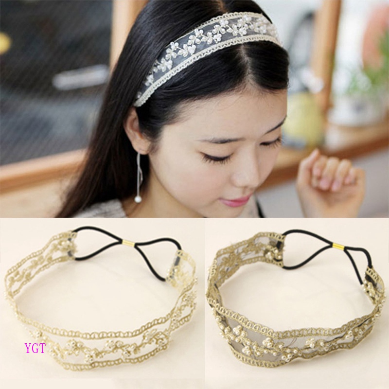 Ygt 1 Băng Đô Ren Thêu Họa Tiết Xinh Xắn Dành Cho Bé Gái