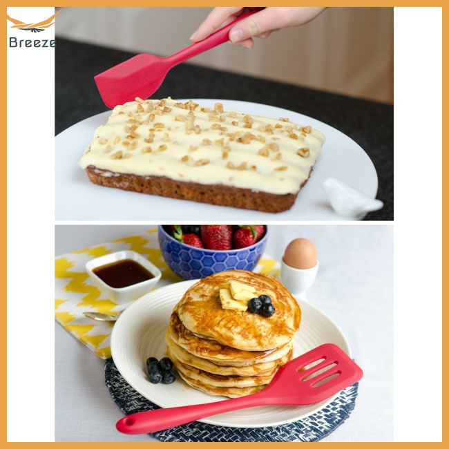 Bộ 5 Dụng Cụ Nấu Ăn Bằng Silicone Chống Dính Chịu Nhiệt Kèm Dụng Cụ Đánh Trứng Tiện Lợi