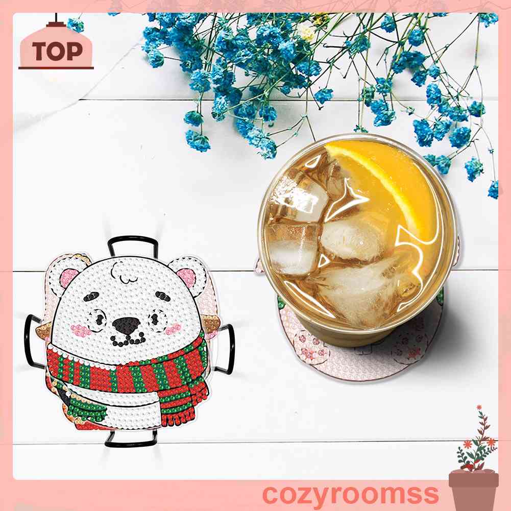 Đế Lót Ly Pha Lê Có Thể Tái Sử Dụng Kèm Giá Đỡ Tiện Lợi Sự Bảo Vệ