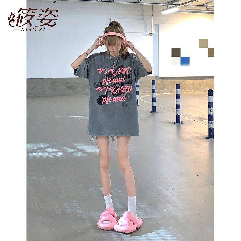 Áo Thun Tay Ngắn Mỏng In Họa Tiết Thời Trang Mùa Hè Phong Cách Đường Phố Mới Cho Nữ Y2K