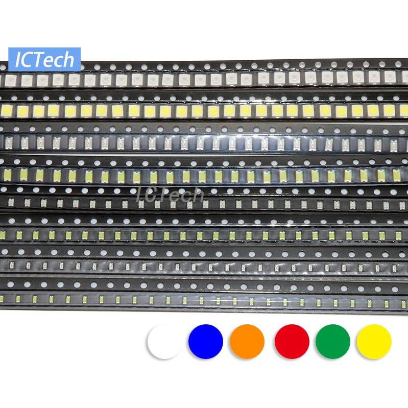 100 Đèn LED SMD 0603 0805 Nhiều Màu Sắc
