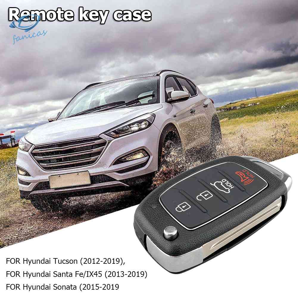 Chìa Khóa Gập 4 Nút Cho Hyundai Tucson Sonata