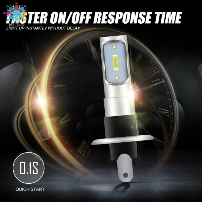 Bộ 2 Bóng Đèn Led H1 6000k 55w 8000lm Ip68 Ánh Sáng Trắng Chống Thấm Nước Chuyên Dụng Cho Xe Hơi