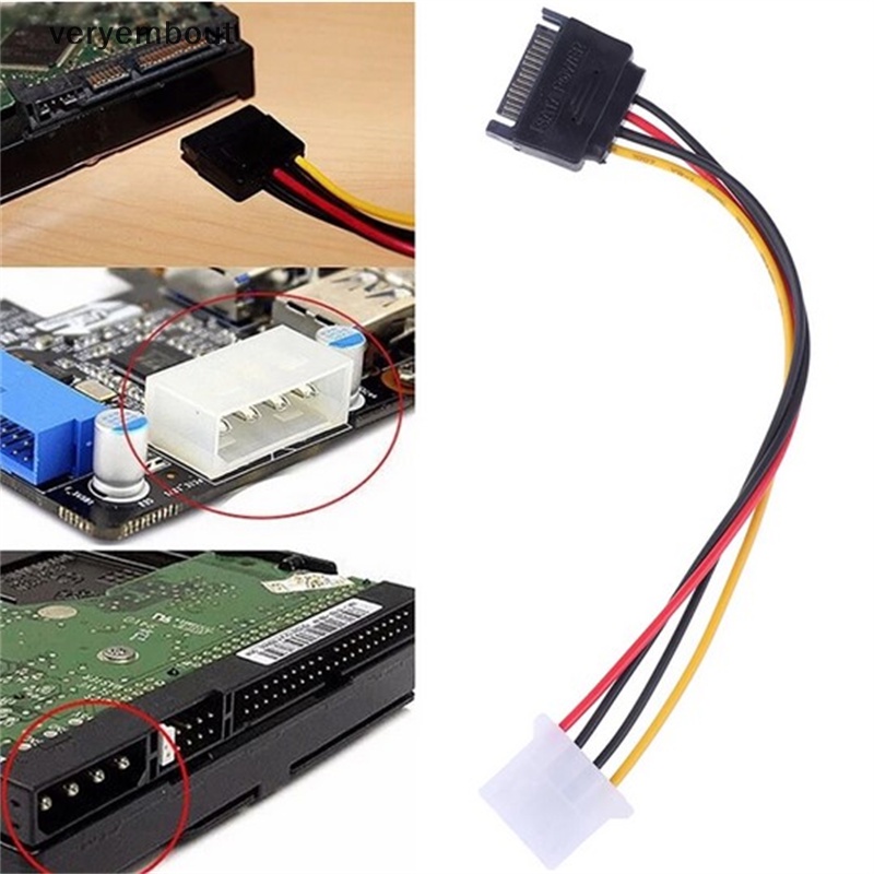 Cáp ChuyểN ĐổI Dữ LiệU SATA Sang IDE 15 Pin Sang Molex IDE 4 Pin
