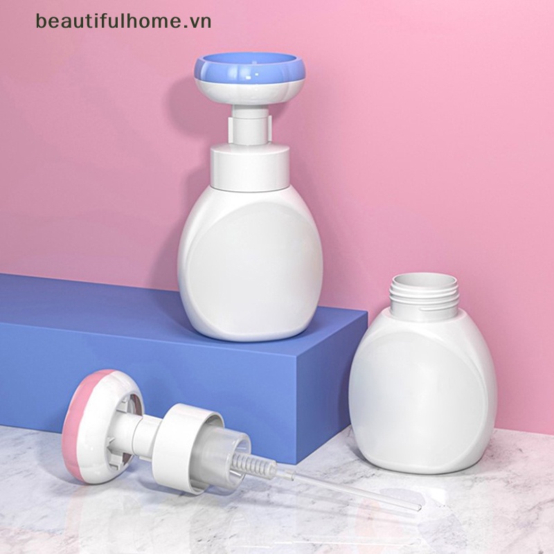 1 Chai Bơm Xà Phòng Dạng Nhấn Tạo Bọt Thiết Kế Hình Bông Hoa Độc Đáo