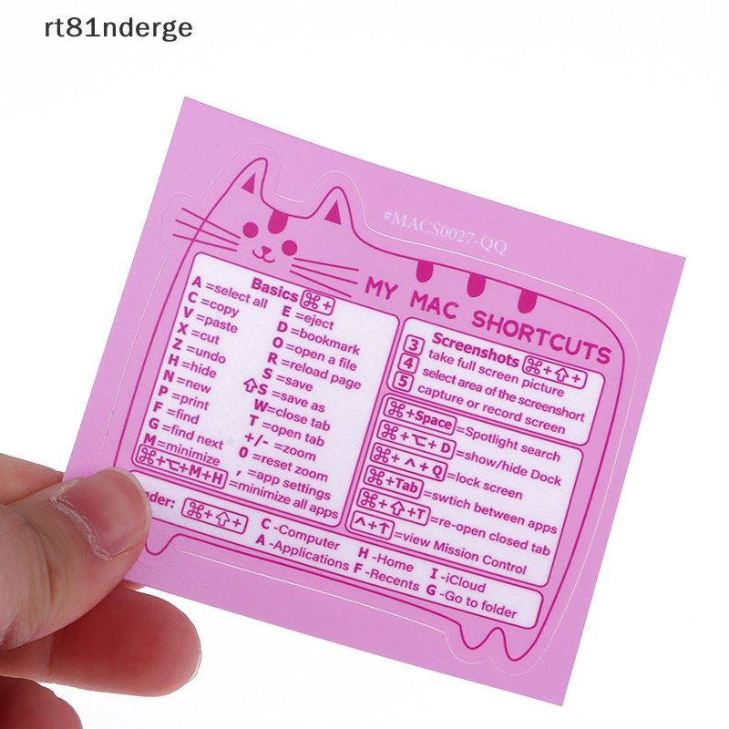 1 Miếng Dán Bàn Phím Tắt Cho MacOS Laptop