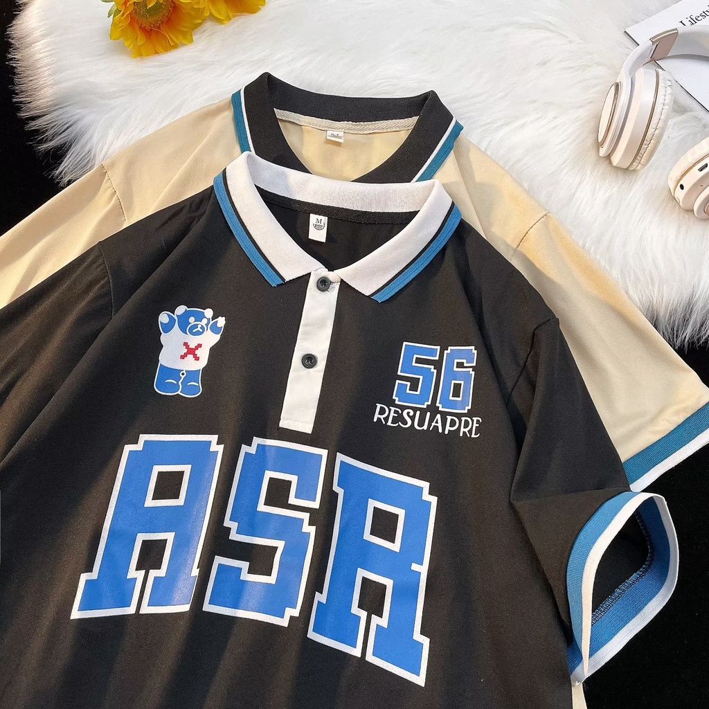 Áo Thun Tay Lỡ Dáng Rộng In Chữ Và Số Thời Trang Mùa Hè 2023POLO Dễ Phối Đồ Phong Cách Mới Cho Nam