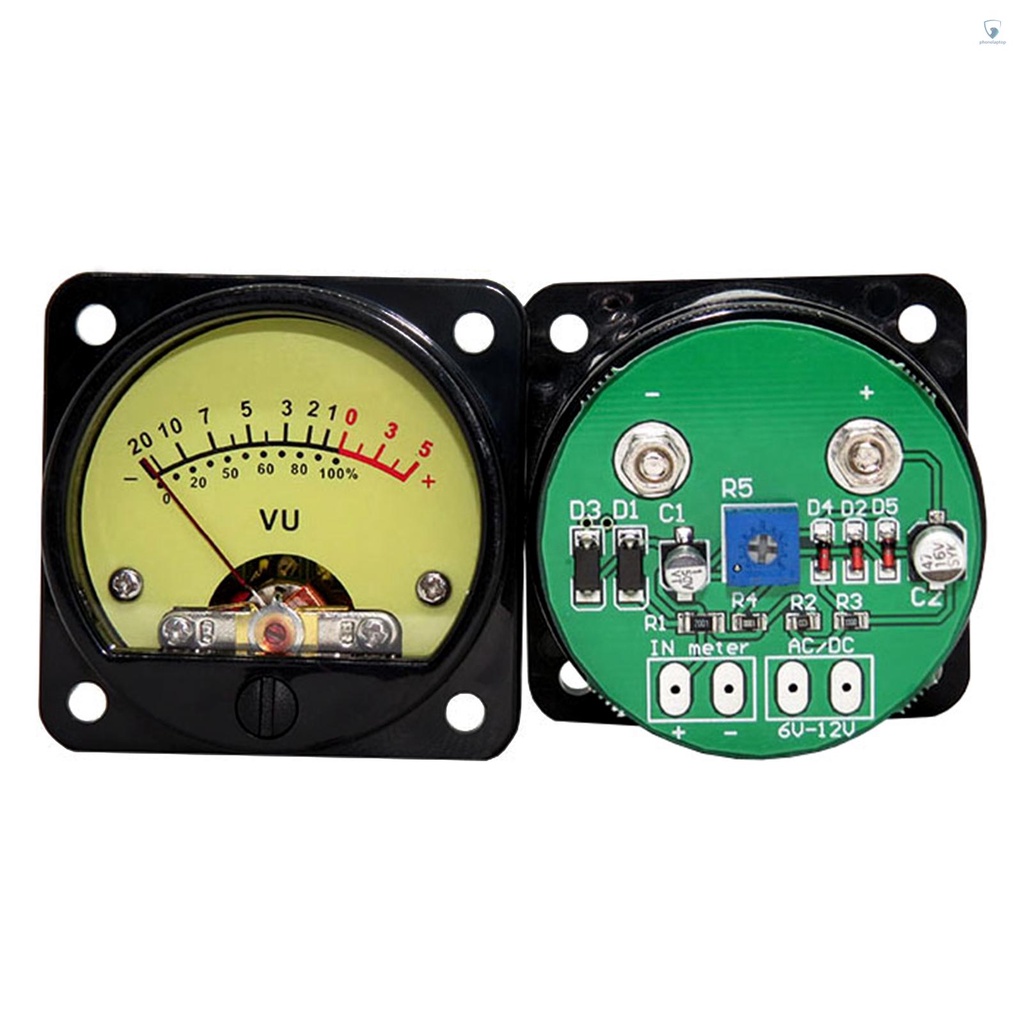 (laptvn) Bộ 2 Đồng Hồ Đo Mức Độ Âm Thanh Có Bảng Điều Khiển DB Độ Chính Xác Cao Màu Vàng Ấm