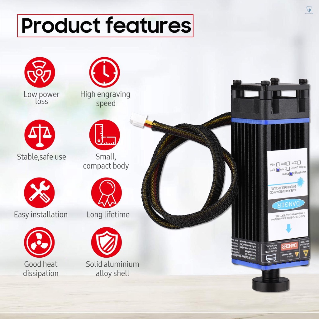 Mô-đun Điêu Khắc Laser 450nm 10W Tốc Độ Cao Chuyên Dụng Cho Máy In 3D