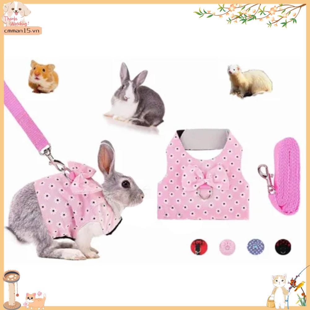 Mrbunny Thỏ Dây Xích Có Thể Điều Chỉnh Mềm Nhẹ Dễ Thương Thú Cưng Nhỏ Đi Bộ Áo Cho Chuột Đồng Lợn Guinea