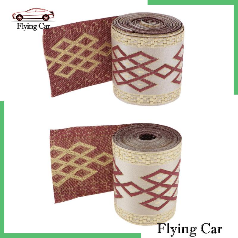 Dây Ruy Băng Họa Tiết Thổ Cẩm Dài 5M 8cm Dùng Để Trang Trí