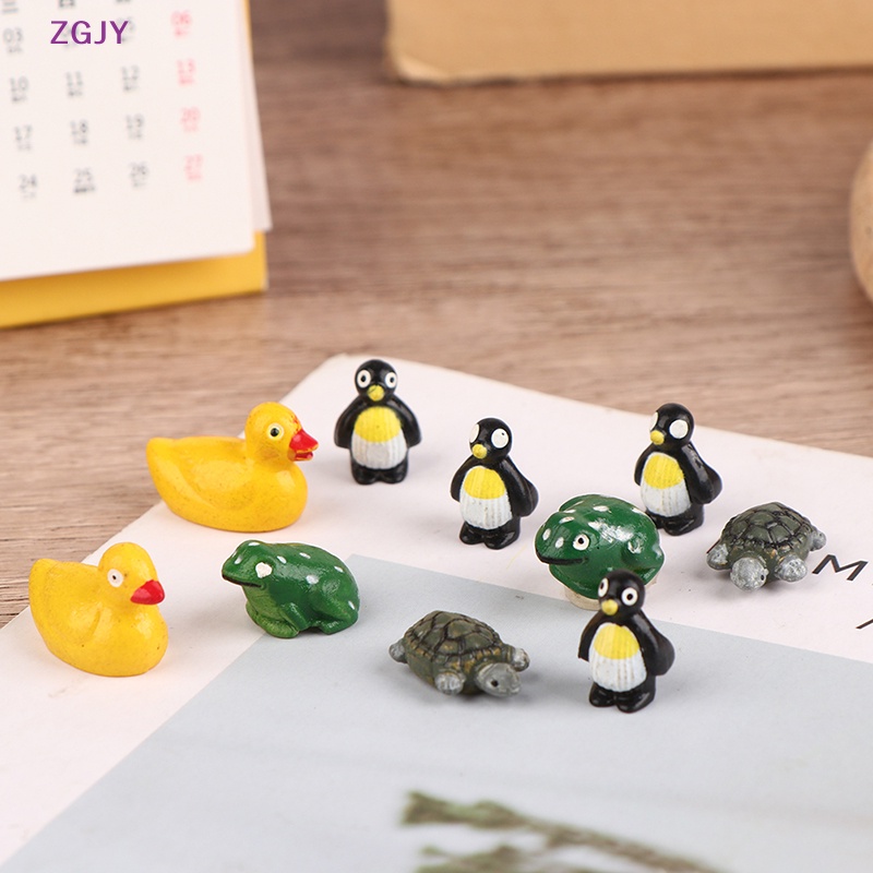 Set 10 Tượng Rùa Mini Bằng Nhựa Resin Thủ Công Dễ Thương ZGJY Mới