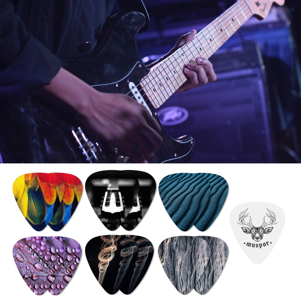 Hộp Sắt MX0299D 13 Miếng Gảy Đàn Guitar Điện 0.71mm Nhiều Màu Sắc