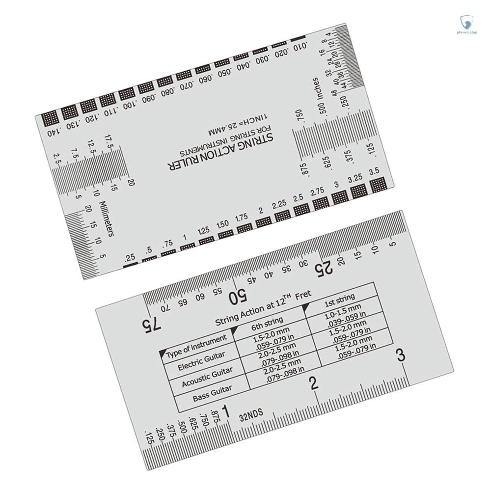 Thước Đo Dây Đàn Ghi Ta Bằng Thép Không Gỉ 89 * 51mm Chuyên Dụng