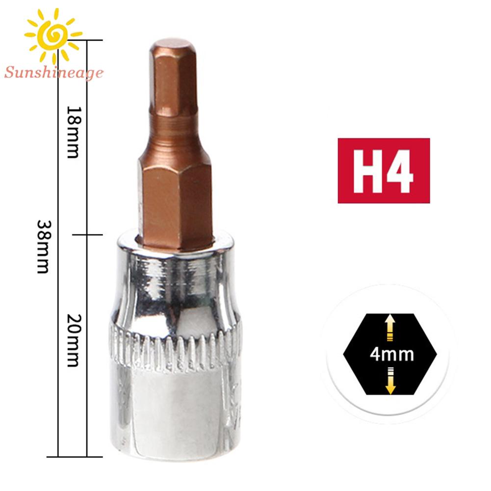Set 3 Tua Vít Đầu Lục Giác 1 / 4 Inch H3 H4 H5 H6 H7 H8 Chuyên Dụng