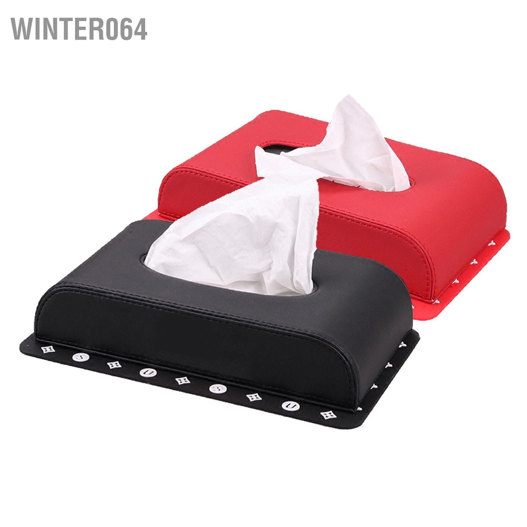 Winter064 Hộp đựng khăn giấy trên ô tô có công tắc từ tính ăn bằng da thay thế cho CX‑5 CX‑4
