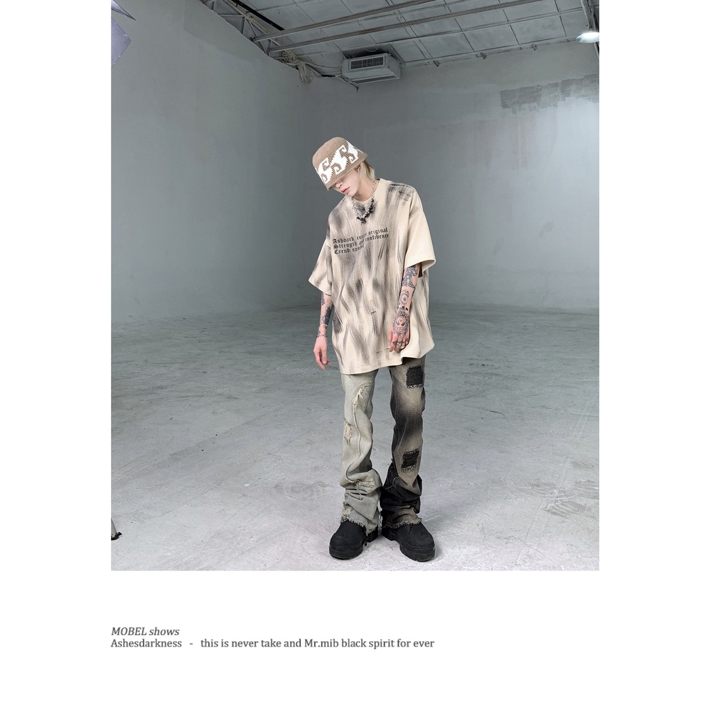 Áo Thun In Chữ Mr.. Mrs Trẻ Trung Hợp Thời Trang Cho Nam Áo Thun Đen Tay Ngắn Dáng Rộng In Chữ Graffiti Thời Trang