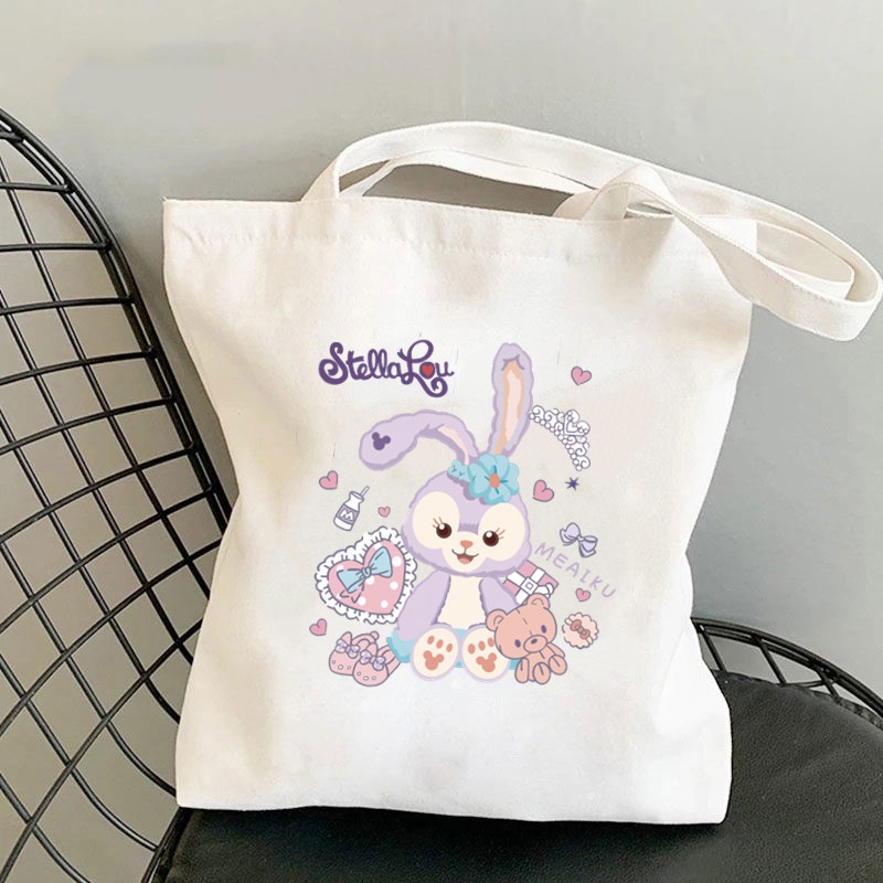 Túi Vải Canvas Họa Tiết Sanrio Cinnamoroll Kuromi Melody Dễ Thương