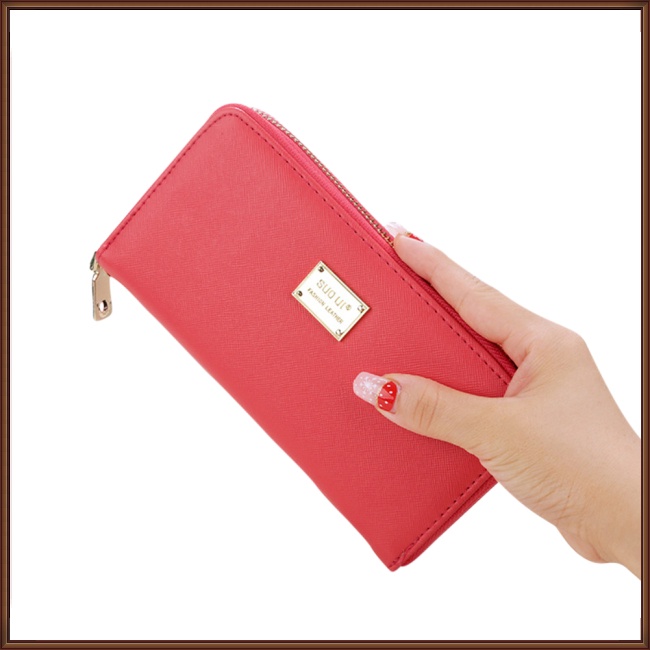 Ví Da PU Cầm Tay Đa Năng Kèm Dây Đeo Thời Trang Cho Nữ