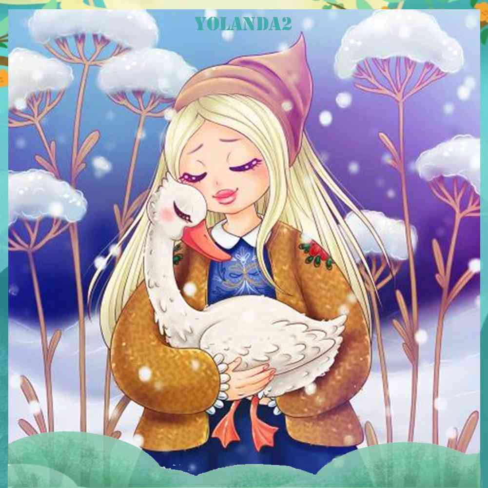 Tranh Đính Đá Kim Cương Toàn Bộ 5D DIY Hình Vẽ Cô Gái Trang Trí Nhà Cửa