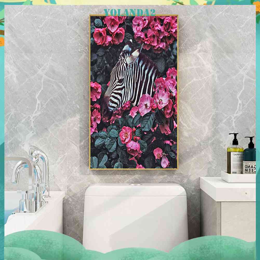 Tranh Đính Đá Kim Cương Toàn Bộ 5D DIY Hình Vẽ Ngựa Vằn