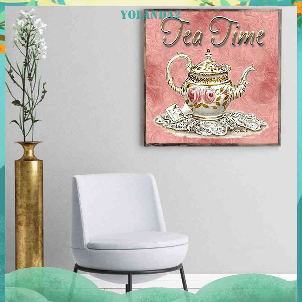 Tranh Đính Đá Kim Cương Toàn Bộ 5D DIY Hình Vẽ Tách Cà Phê