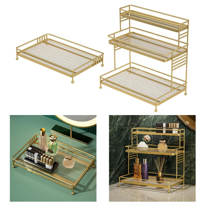 [Fenteer1] Khay Đựng Mỹ Phẩm / Son Môi / Đồ Trang Điểm Cho Phòng Tắm