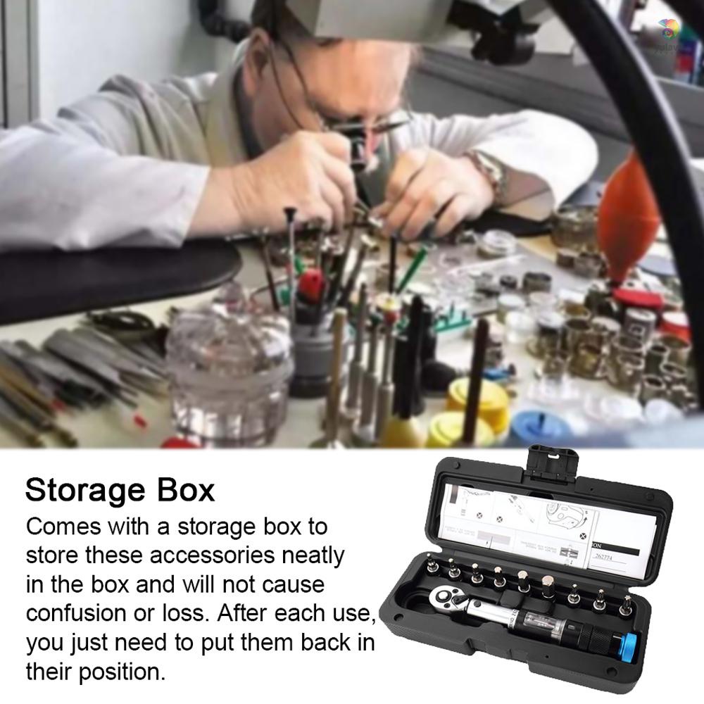 Bộ Cờ Lê 11 Món 1 / 4 Inch 2-14Nm Tháo Gỡ Nhanh Mini Di Động Tiện Dụng Cho Xe Đạp / Xe Hơi