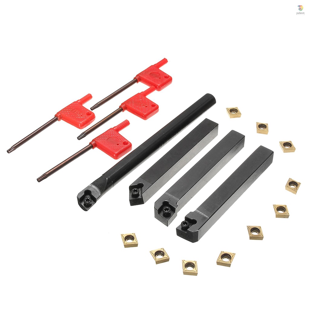 Bộ 4 Thanh Trục Giá Đỡ S12MSCLCR09 + SCLCR1212H09 + SCLCL1212H09 + SCMCN1212H09 12MM + 10 Miếng Chèn Và 4 Chìa Vặn Đai Ốc