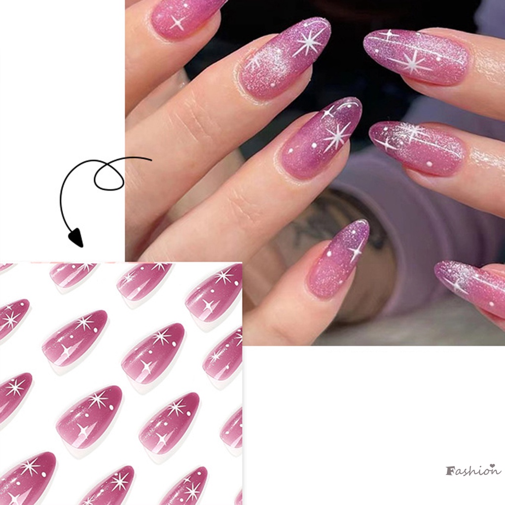 Móng Tay Giả Hình Giọt Nước Lấp Lánh