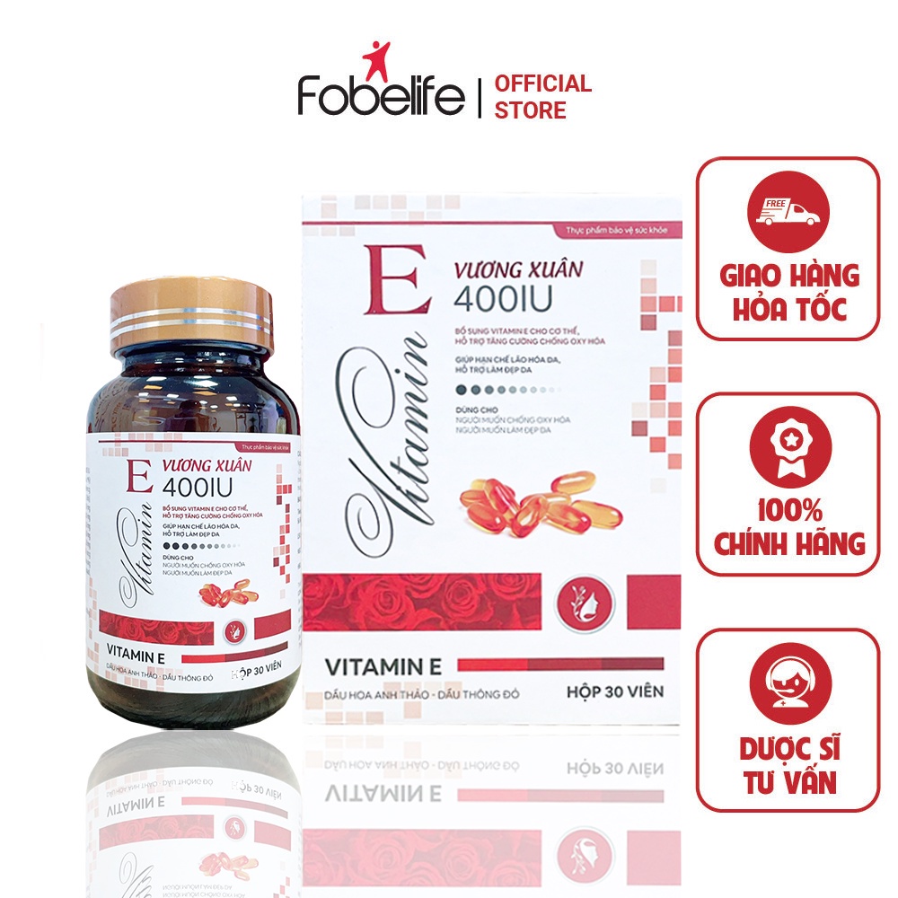 Viên Uống Bổ Sung Vitamin E Vương Xuân FOBE hộp 30 viên