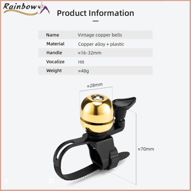 Chuông Mini Bằng Hợp Kim Đồng Chuyên Dụng Cho Xe Đạp Leo Núi