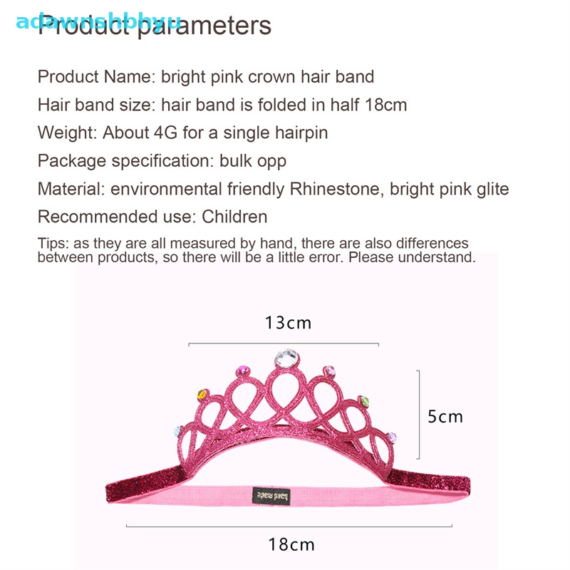 Băng Đô Hình Vương Miện Mềm Mại Co Giãn Dành Cho Trẻ Em