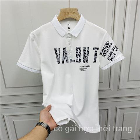 Áo Thun polo Mỏng Tay Ngắn Cổ Bẻ Thời Trang Đường Phố Cao Cấp Cho Nam