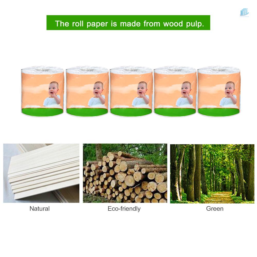 Cuộn Giấy Vệ Sinh 10 * 12cm 270 4 Lớp Bằng Bột Gỗ Tiện Dụng Cho Gia Đình / Khách Sạn