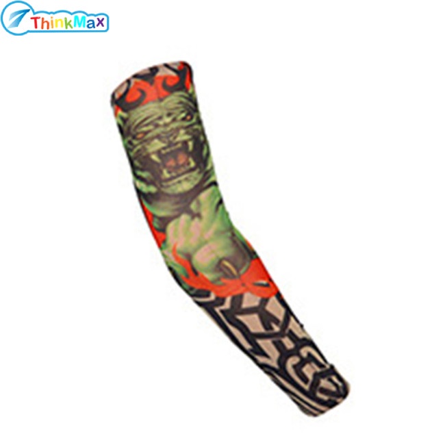 Ống Tay Áo Giữ Ấm Chống Tia UV Họa Tiết Hình Xăm Thoáng Khí Tiện Dụng Cho Các Hoạt Động Ngoài Trời