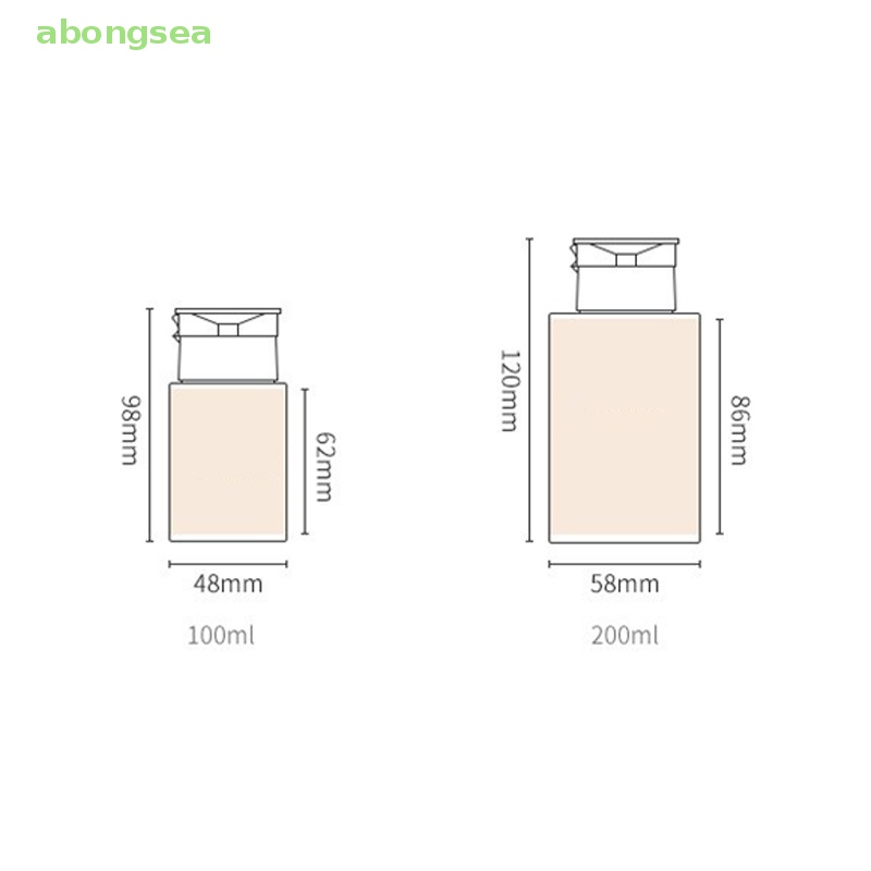 Chai Nhựa Rỗng Đựng Dung Dịch Tẩy Sơn Móng Tay 100ml 200ml Du Lịch Tiện Lợi