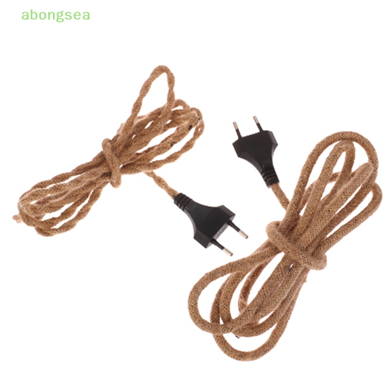 Dây Cáp Nối Nguồn Điện Hai Đầu Tròn Phích Cắm EU Cổ Điển Bongsea Trang Trí Cho Lighg