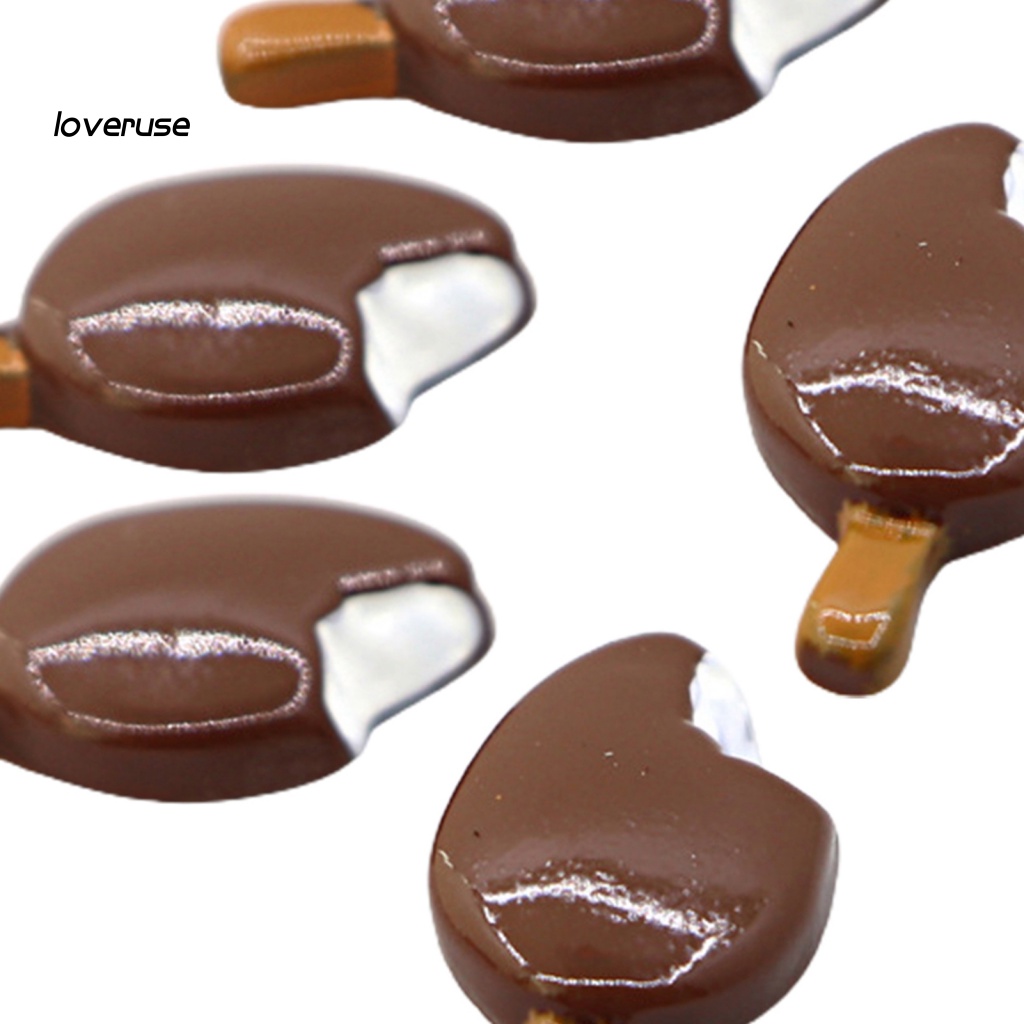 Set 5 Mô Hình Bánh Ngọt / Món Tráng Miệng Bằng Nhựa Resin Nhỏ Gọn Dành Cho Búp Bê