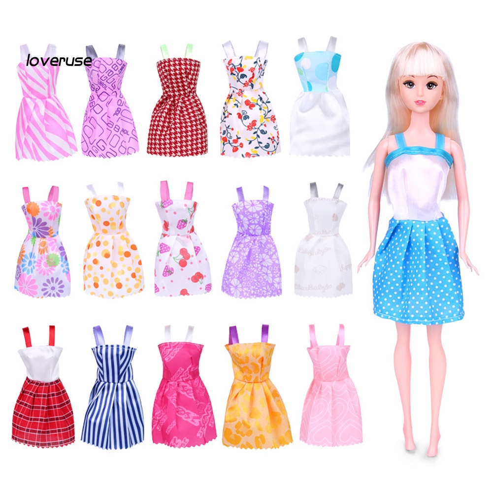 Set 5 Đầm Mini Không Tay Thời Trang Mùa Hè Cho Búp Bê